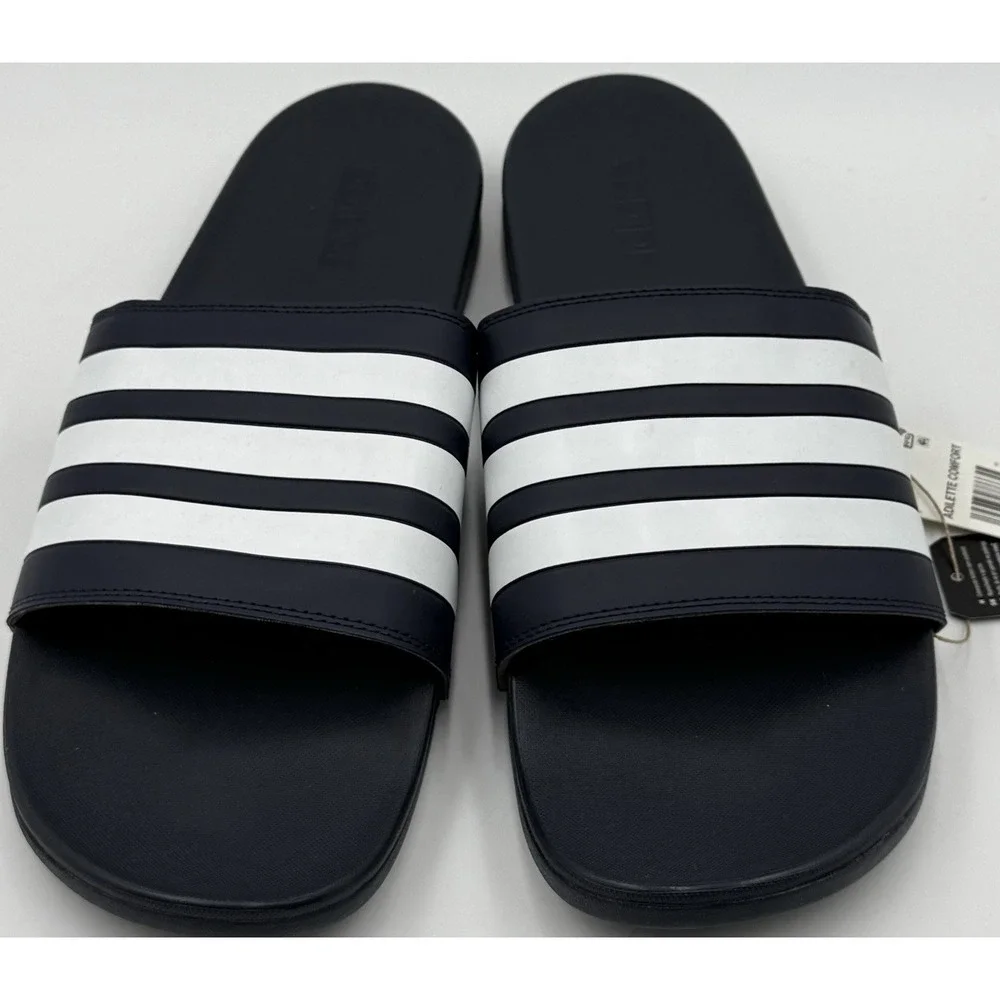 Adidas Adilette‎ Comfort Blue Slip On Slides GZ5892 Men's Sz 18